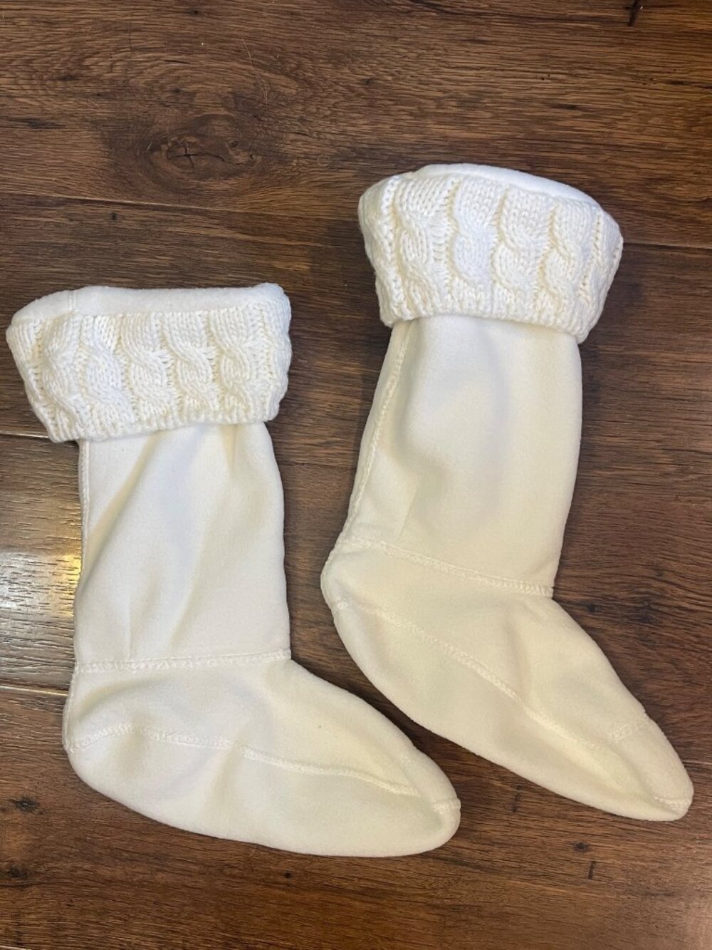 New Hunter Boots Welly Cable Knit Boot Socks Girls XL (4-6) Cream - Picture 4 of 5